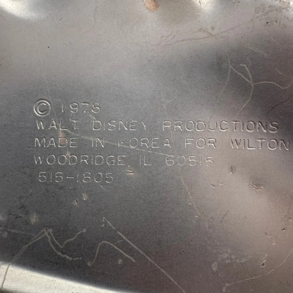 Vintage 1978 Wilton Mickey Mouse Full Body Cake Pan Mold 515-1805 Disney‎ Silver